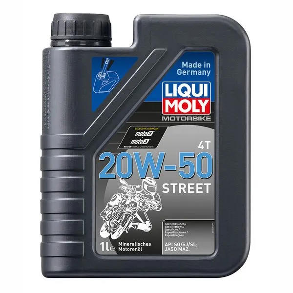 Aceite de Motor Moto 4T 20W50 Street Liqui Moly