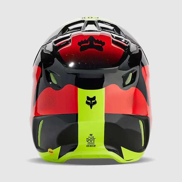 Casco Moto Fox V3 Revise | Rojo-Amarillo - Rideshop