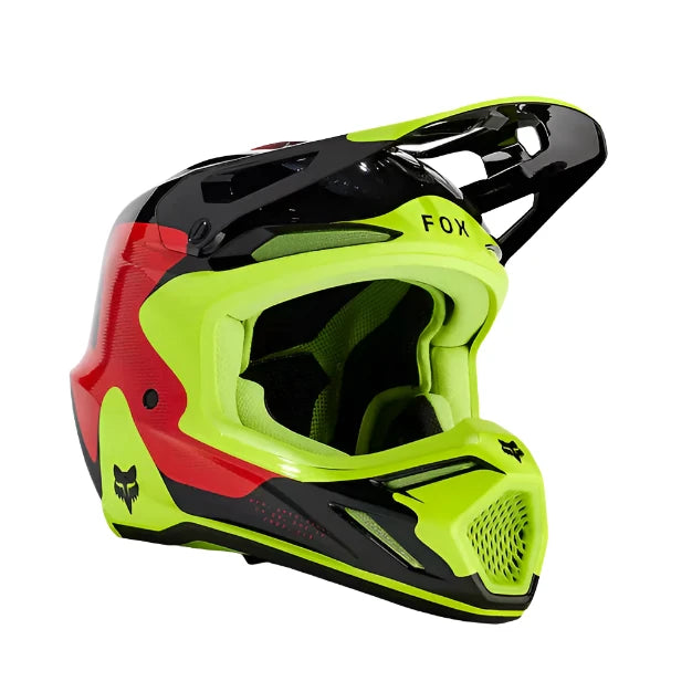 Casco Moto Fox V3 Revise | Rojo-Amarillo - Rideshop