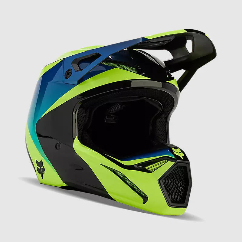 Casco Moto V1 Streak Negro/Amarillo Fox - Rideshop