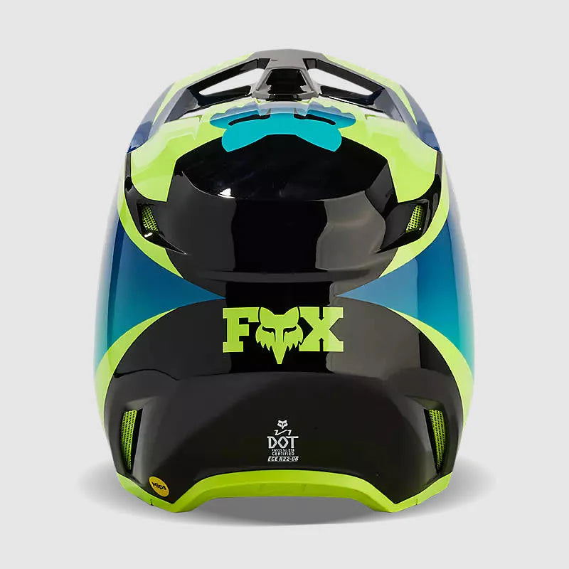 Casco Moto V1 Streak Negro/Amarillo Fox - Rideshop