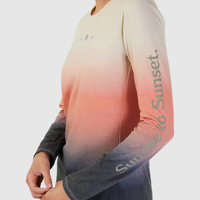 Polera Bicicleta Mujer Ranger Lunar Drirelease® Manga Larga Rosado Fox - Rideshop