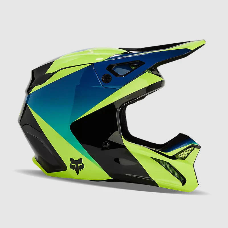 Casco Moto V1 Streak Negro/Amarillo Fox - Rideshop