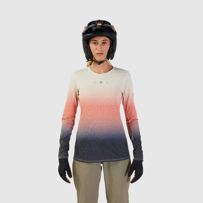 Polera Bicicleta Mujer Ranger Lunar Drirelease® Manga Larga Rosado Fox - Rideshop