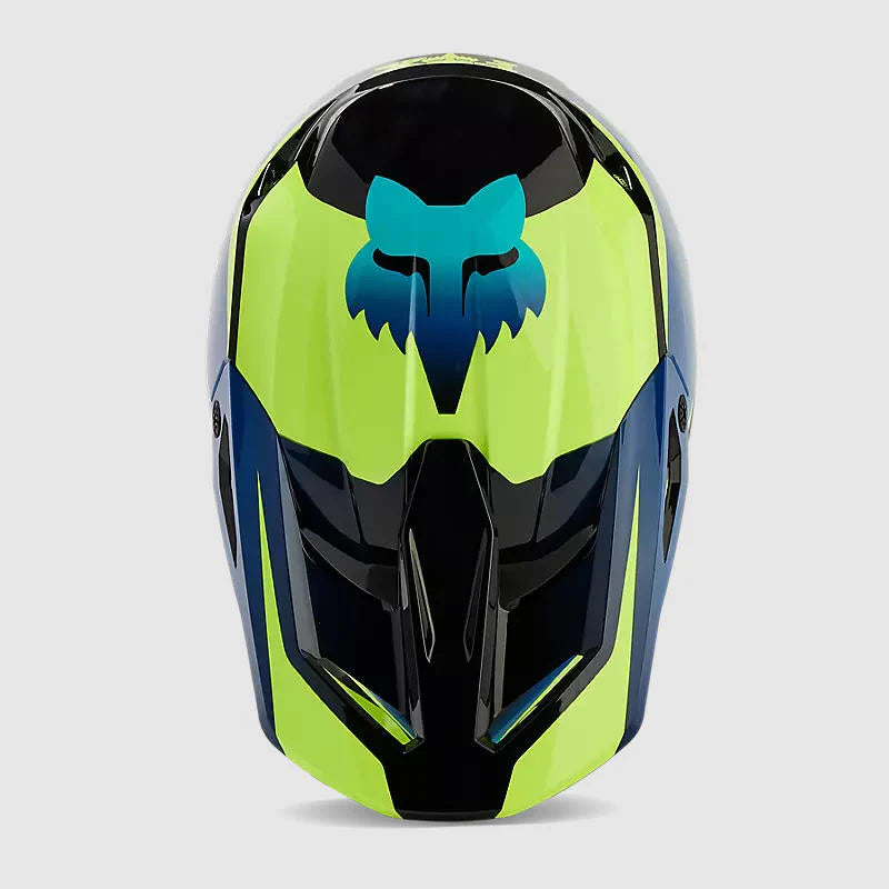 Casco Moto V1 Streak Negro/Amarillo Fox - Rideshop