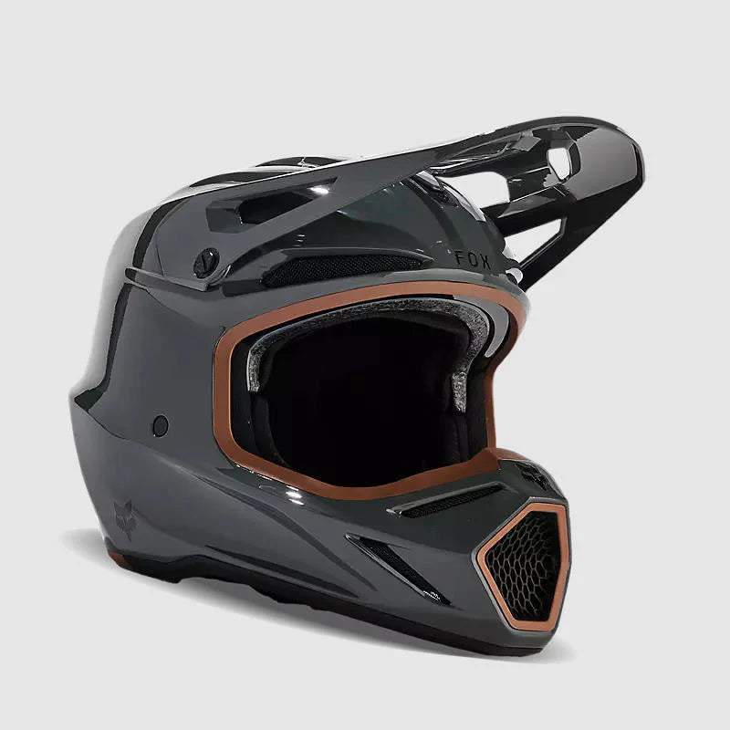 Casco Moto V3 RS Carbon Solid Gris Oscuro Fox - Rideshop