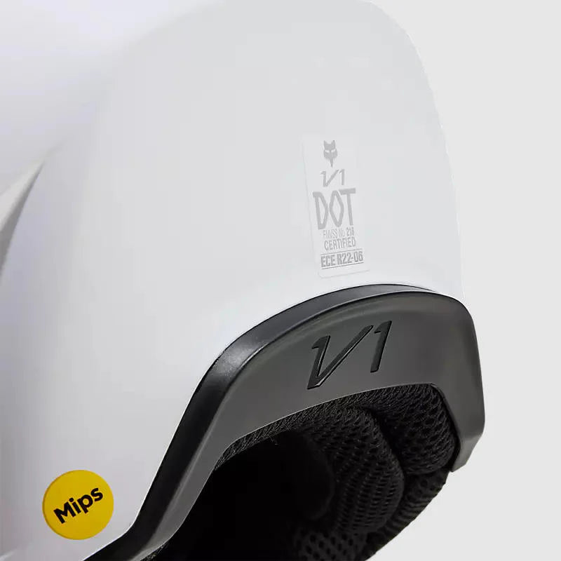 Casco Moto V1 Solid Blanco Fox - Rideshop