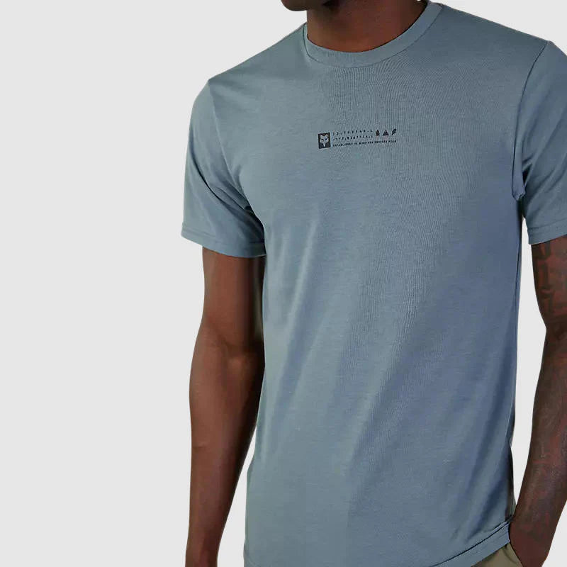 Polera Fox Lifestyle Base Over Azul | Acero - Rideshop