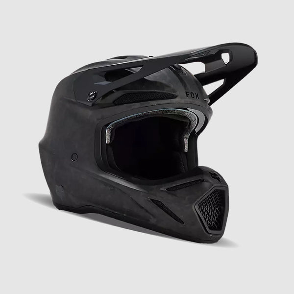 Casco Moto Fox V3 RS Carbon Solid | Negro Matte - Rideshop