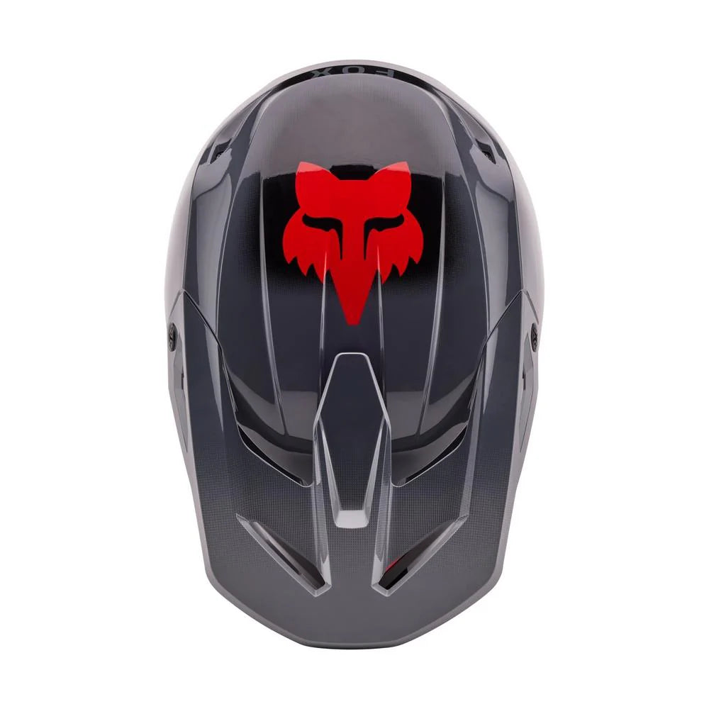 Casco Moto V1 Interfere Gris/Rojo Fox - Rideshop