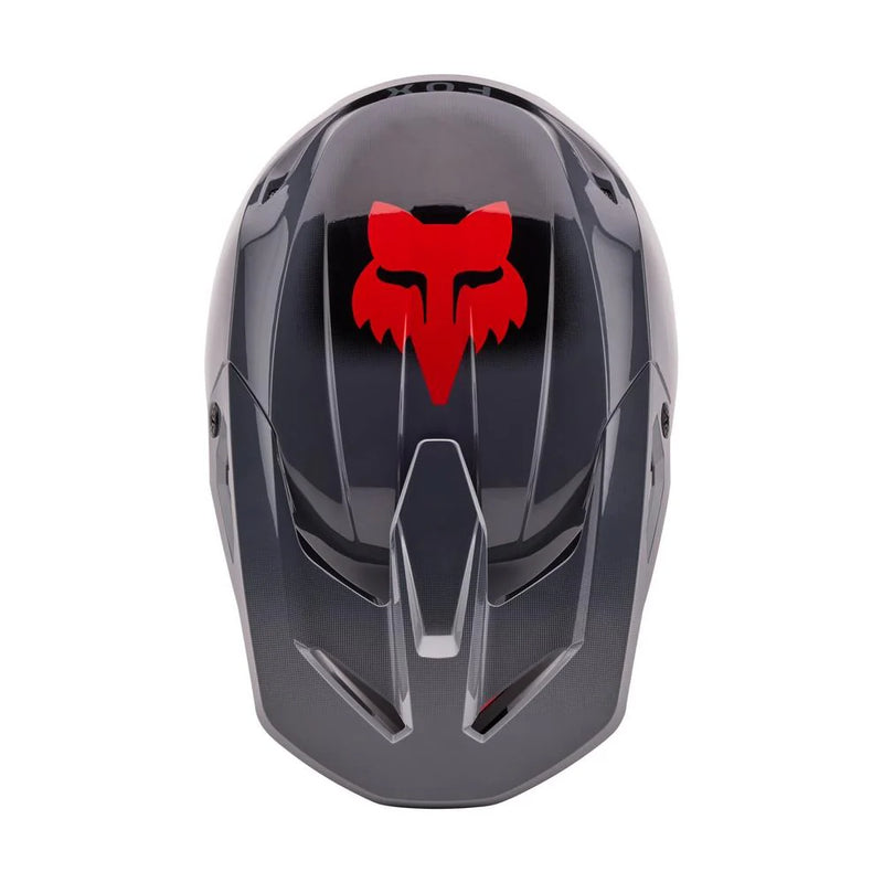 Casco Moto V1 Interfere Gris/Rojo Fox - Rideshop