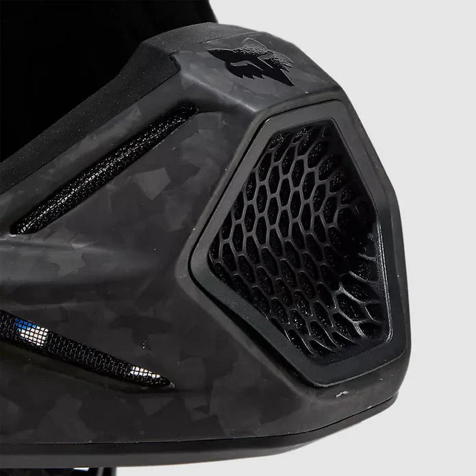 Casco Moto Fox V3 RS Carbon Solid | Negro Matte - Rideshop