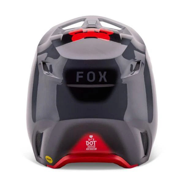 Casco Moto V1 Interfere Gris/Rojo Fox - Rideshop