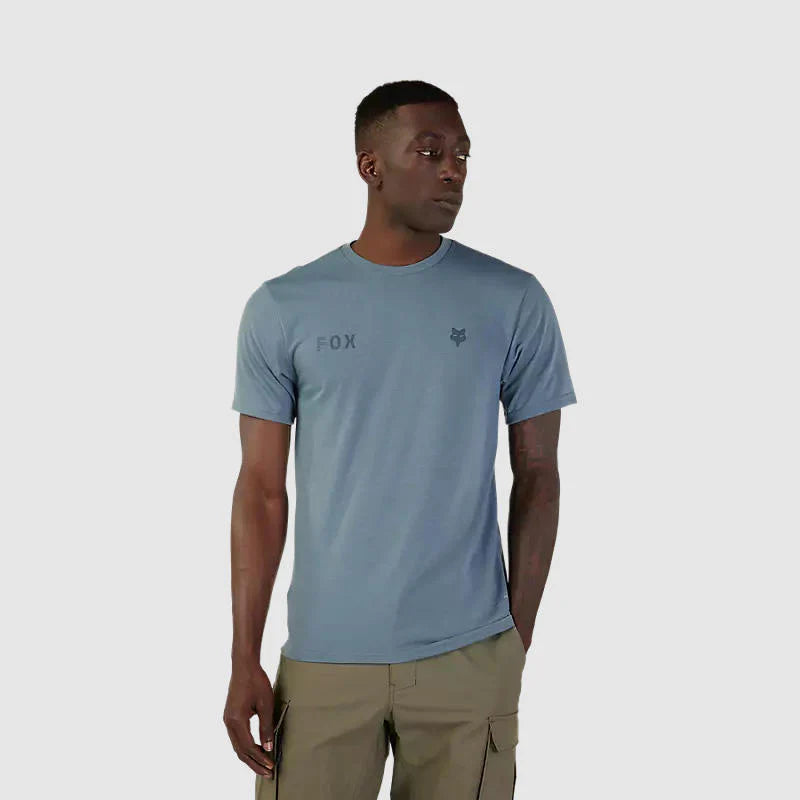 Polera Lifestyle Wordmark Azul Acero Fox - Rideshop