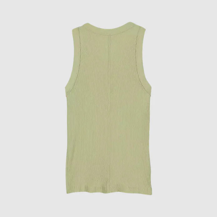 Polera Fox Lifestyle Mujer Wordmark Rib Tank | Verde Cactus - Rideshop