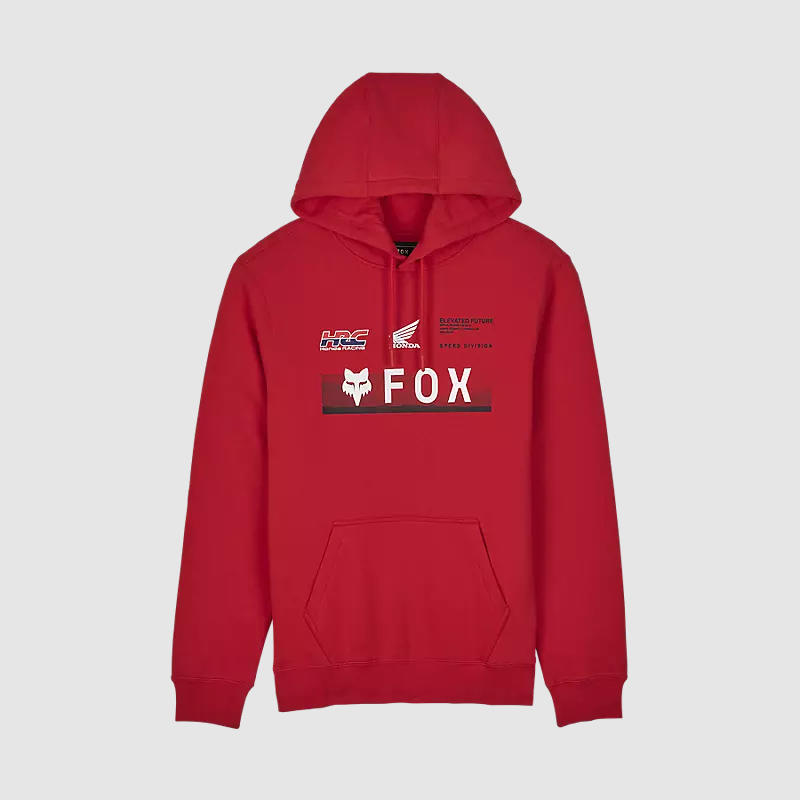Poleron Lifestyle Canguro Fox x Honda Rojo Fox
