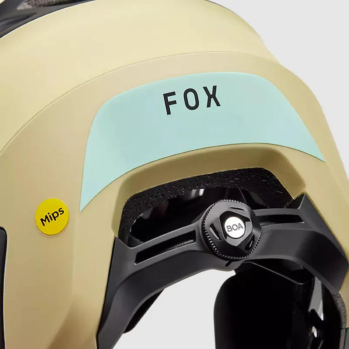 Casco Bicicleta Fox New Dropframe Pro | Negro-Dorado-Celeste - Rideshop