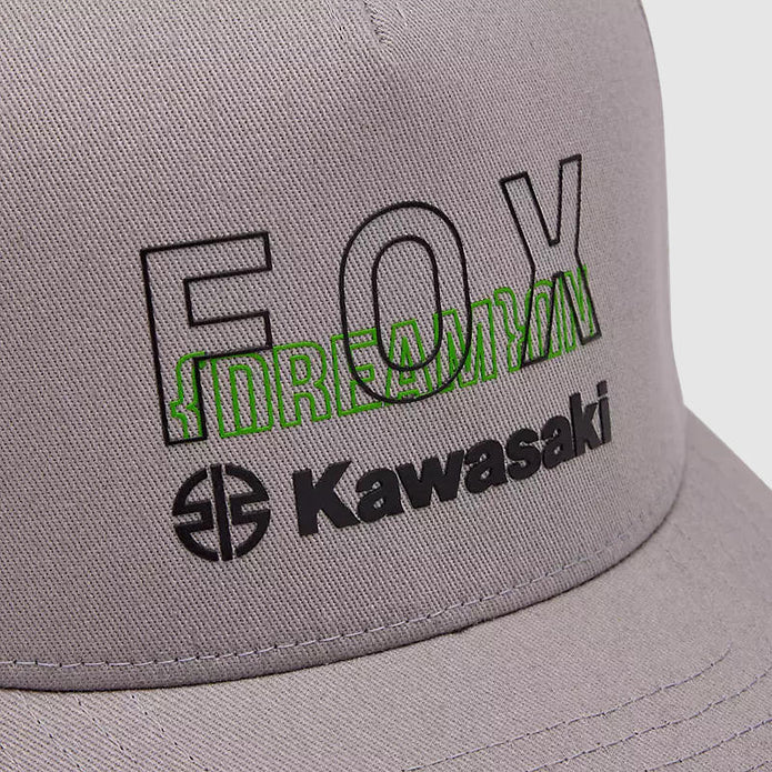 Gorro Jockey Lifestyle Fox X Kawasaki Flexfit Gris Fox - Rideshop