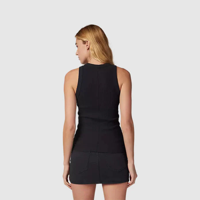 Polera Fox Lifestyle Mujer Wordmark Rib Tank | Negro - Rideshop