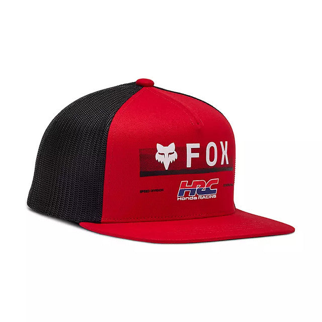 Gorro Jockey Fox Lifestyle Niño Fox X Honda Snapback Rojo - Rideshop