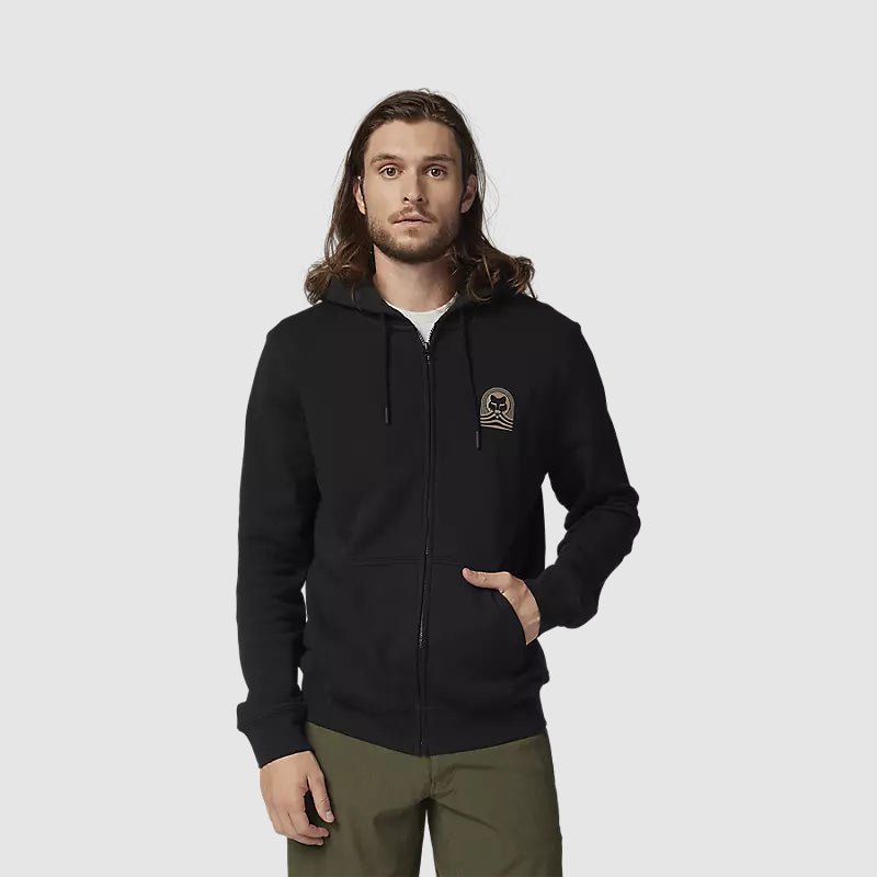 Poleron Lifestyle Exploration Zip Negro Fox - Rideshop