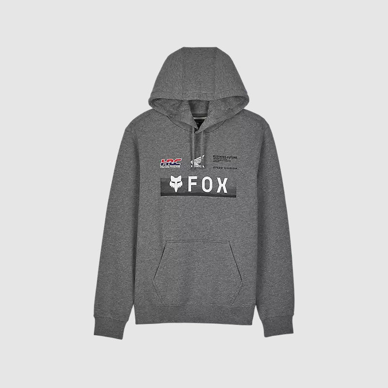 Poleron Lifestyle Canguro Fox x Honda Gris Fox - Rideshop