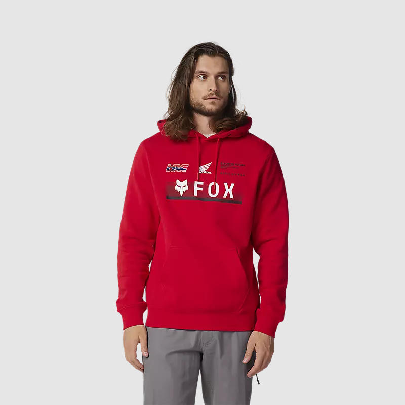 Poleron Lifestyle Canguro Fox x Honda Rojo Fox