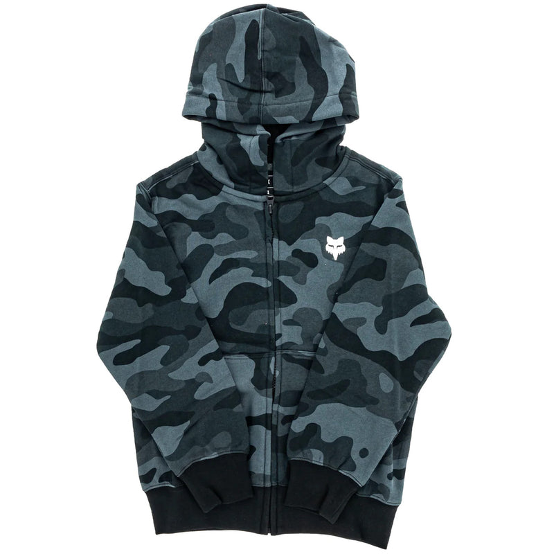 Poleron Lifestyle Niño Canguro Fox Head Negro Camo Fox - Rideshop