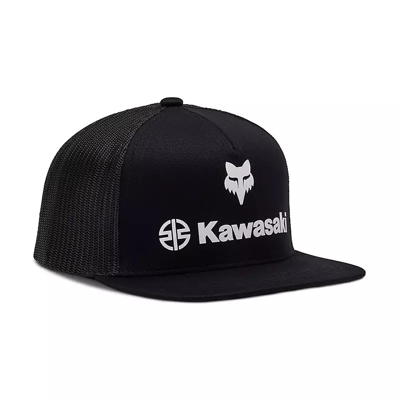 Gorro Jockey Fox Lifestyle Niño Fox X Kawasaki Snapback Negro - Rideshop