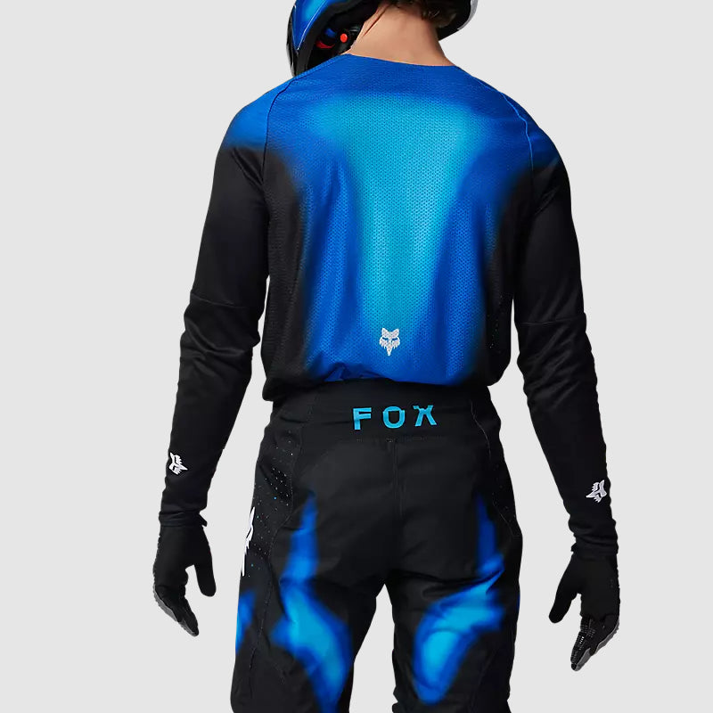 Polera Moto 360 Volatile Negro/Azul Fox