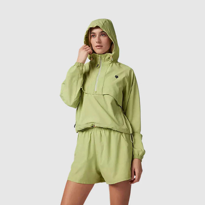 Chaqueta Cortavientos Lifestyle Mujer Survivalist Verde Manzana Fox - Rideshop