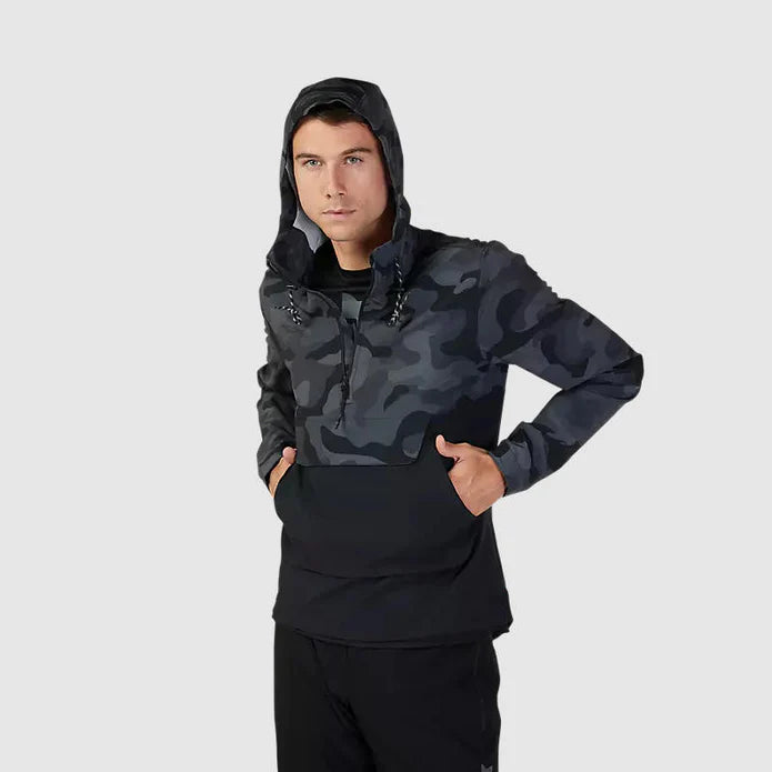 Chaqueta Cortavientos Fox Bicicleta Canguro Ranger | Negro Camo - Rideshop