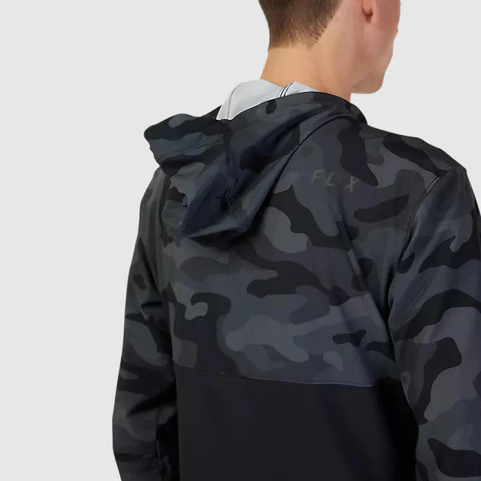 Chaqueta Cortavientos Fox Bicicleta Canguro Ranger | Negro Camo - Rideshop