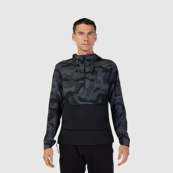 Chaqueta Cortavientos Fox Bicicleta Canguro Ranger | Negro Camo - Rideshop