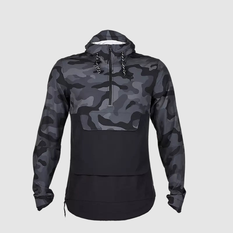 Chaqueta Cortavientos Fox Bicicleta Canguro Ranger | Negro Camo - Rideshop