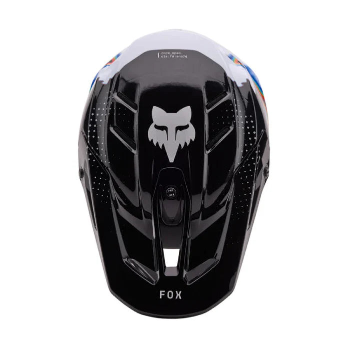 Casco Moto Fox V3 RS Scans Edición Limitada | Blanco/Negro - Rideshop