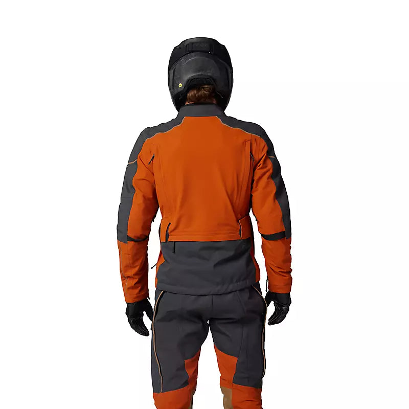 Chaqueta Moto Defend GORE-TEX ADV Impermeable Naranjo Fox