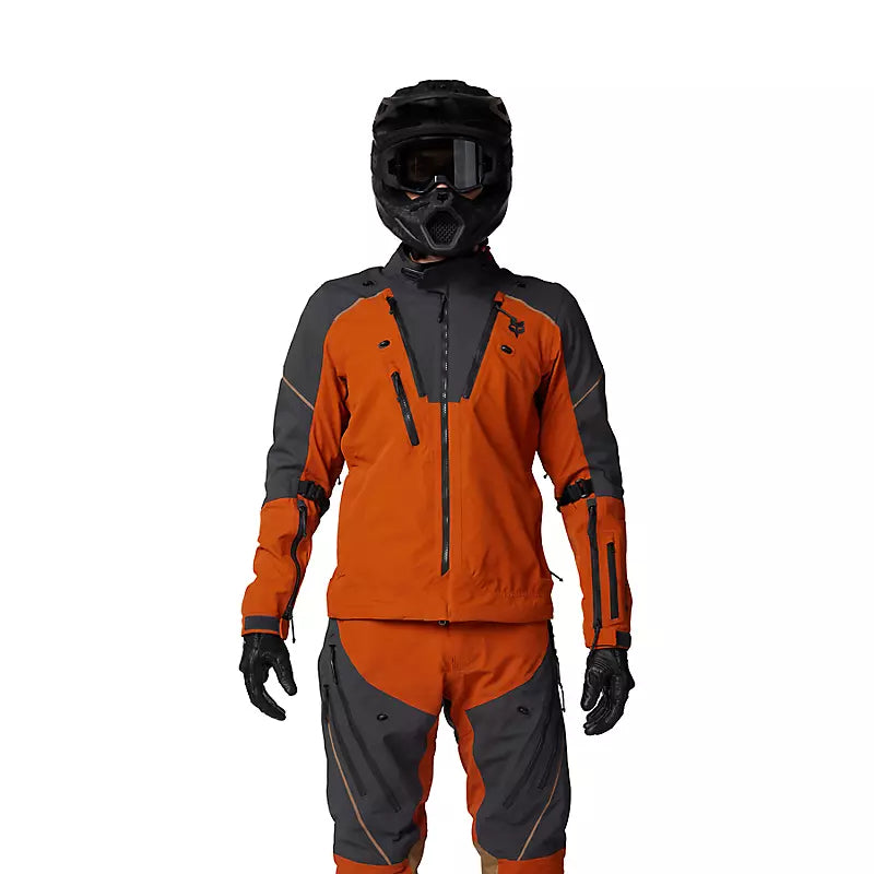 Chaqueta Moto Defend GORE-TEX ADV Impermeable Naranjo Fox