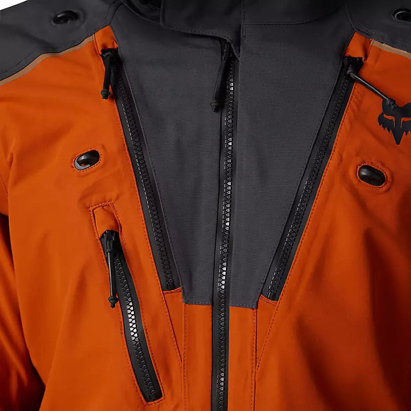 Chaqueta Moto Defend GORE-TEX ADV Impermeable Naranjo Fox