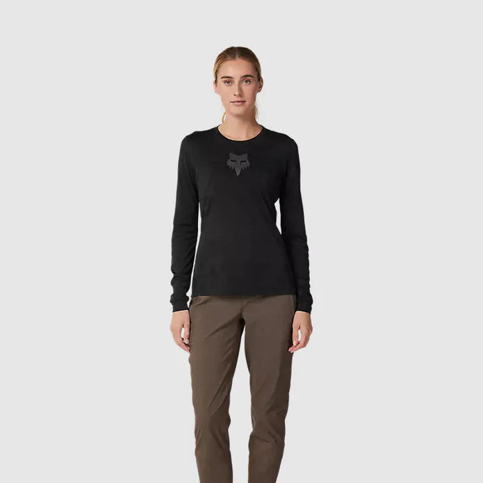 Polera Bicicleta Fox Mujer Ranger TruDri™ Manga Larga | Negro - Rideshop