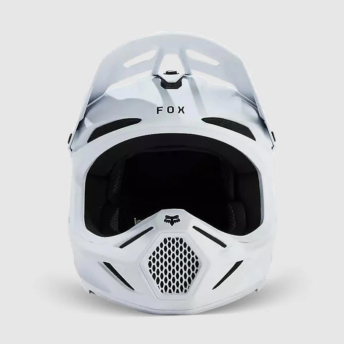 Casco Moto Fox V3 Solid | Blanco Matte - Rideshop