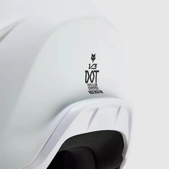 Casco Moto Fox V3 Solid | Blanco Matte - Rideshop