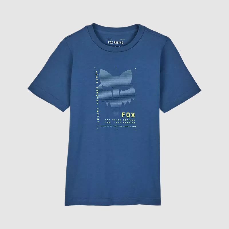 Polera Fox Lifestyle Niño Dispute Premium | Azul - Rideshop