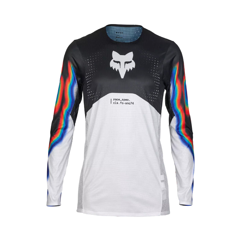 Polera Moto Flexair Scans Edición Limitada Blanco/Negro Fox - Rideshop