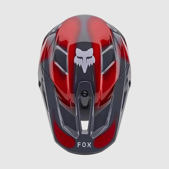 Casco Moto Fox V3 Volatile | Rojo-Gris - Rideshop