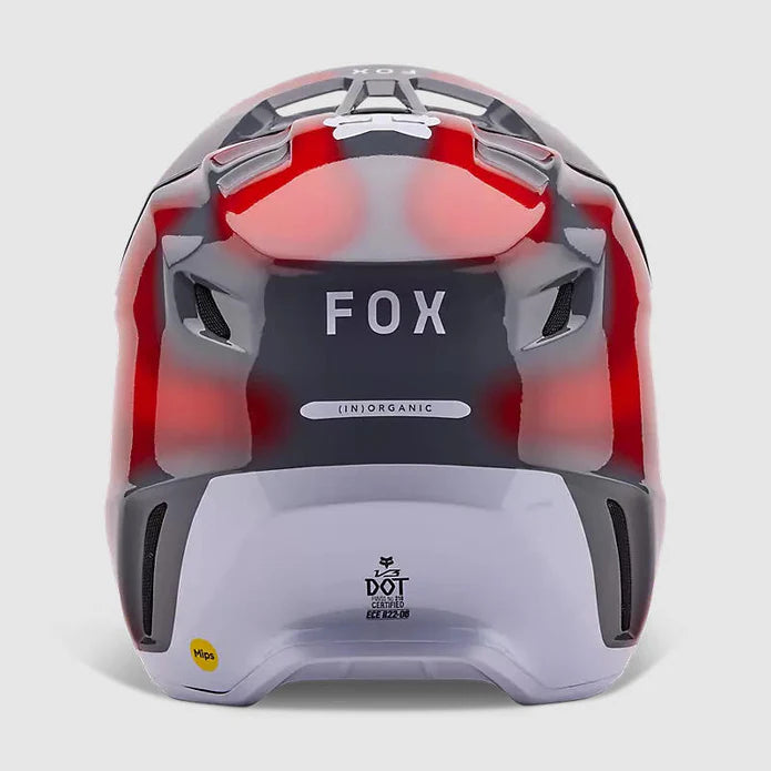 Casco Moto Fox V3 Volatile | Rojo-Gris - Rideshop