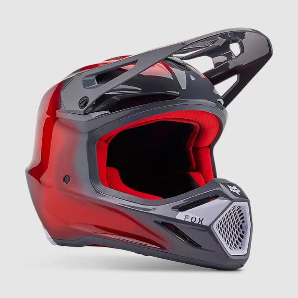 Casco Moto Fox V3 Volatile | Rojo-Gris - Rideshop