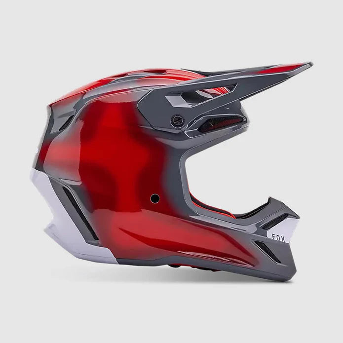 Casco Moto Fox V3 Volatile | Rojo-Gris - Rideshop