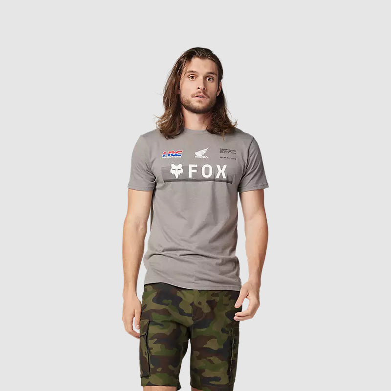 Polera Lifestyle Fox x Honda Gris Fox