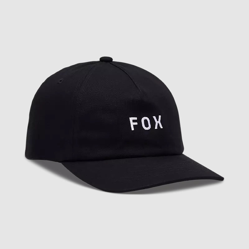 Gorro Jockey Lifestyle Wordmark Ajustable Negro/Blanco Fox